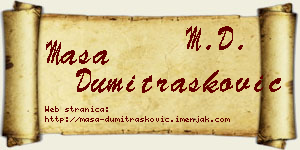 Maša Dumitrašković vizit kartica